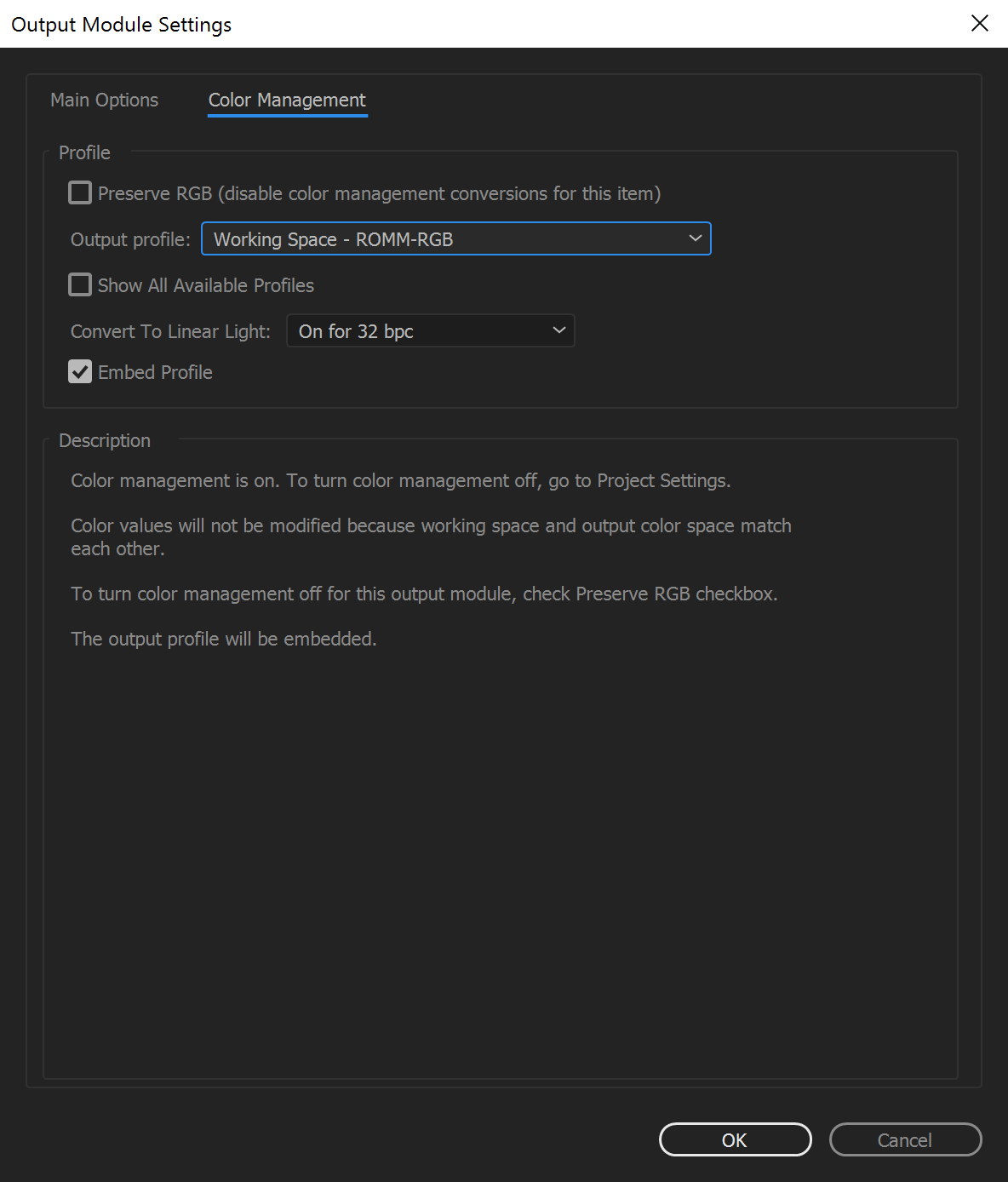 Managing color in After Effects